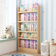 Wall-Mounted Solid Wood Bookshelf Display Rack Deep Floor-to-Ceiling Bookcase Multi-Layer Picture Bo
