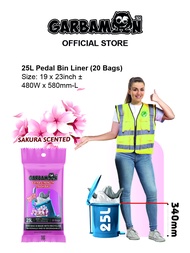 BMS Garbamon Heavy duty degradable lemongrass scented trash bags 25L/60L/ 90L/120L