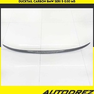 Ducktail Carbon Trunk Spoiler bmw Series 5 G30 M5 Import Taiwan