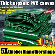 Premium Canvas Canopy 6ft 8ft 9ft 10ft 12ft Kaki Tarpaulin Blue Orange Kanvas Khemah Pasar Kolam Ika