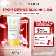 [NEW] YOU TOP 1 Brightening Sunbrella Sunscreen Gel 40ml SPF50 PA++++ Sakura-Niacinamide Tone Up Glo