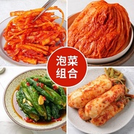 Korean Food House（HANSHIFU）Spicy Cabbage Kimchi Combination4Bagged South Korea Flavor Yanbian Korean Kimchi Dish Goes wi