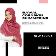 BAWAL CORNSKIN SHIMMERING Bidang 55 / Tudung Bawal Labuh shimmering / Bawal glitter labuh