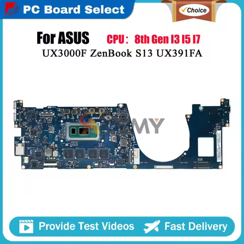 UX391FA Laptop Motherboard For ASUS ZenBook UX3000F S13 UX391FA ZenBook UX391F Mainboard W/ I3 I5 I7