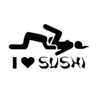Car Styling I Love Sushi Stickers Car Sticker Reflective Motorcycle Decal Helmet Scratch Funny Stick