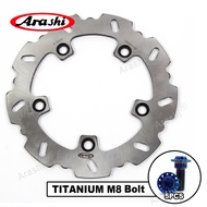 Arashi CNC Rear Brake Disc Disk Rotor For SUZUKI AN250 AN 250 BURGMAN 1998 1999 2000 2001 2002 / AN400 AN BURGMAN 400 1999-2002 Titanium Mounting Bolts