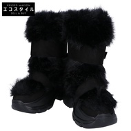 黃色 MOLO 環保皮草短靴，XL 號 [二手]