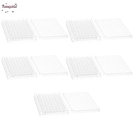 ROSEGOLDX 1/5Pcs Tissue Culture Plate, 96 Well  Experiment Instrument Tools, with Lid Plastic Flat B