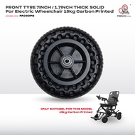 FRESCO BIKE SPARE PART TYRE for Electric Wheelchair 15kg Carbon Printed FRONT TYRE 7inch SOLID TYRE
