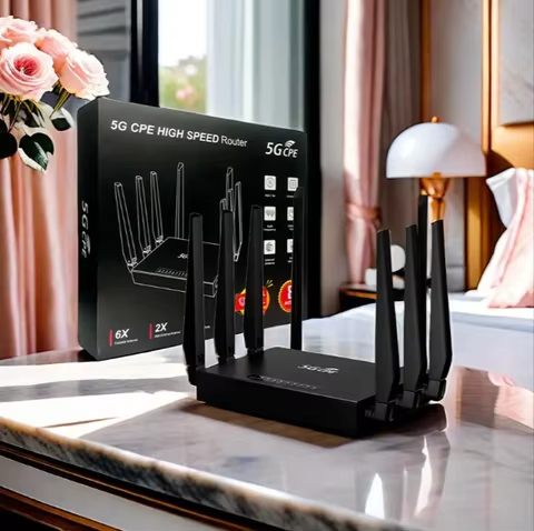 5G CPE WiFi Router WiFi6 High Speed 10 Antenna Dual Frequency Wireless 5G NR Router with Sim Card Sl