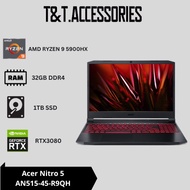Acer Nitro 5 AN515-45-R9QH AMD Ryzen 9-5900HX 32GD4 1TB RTX3080 15.6"QHD 165HZ GAMING LAPTOP