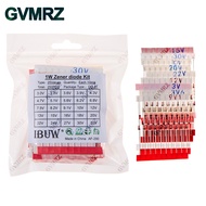 250PCS 25Values 1W Zener Diode Kit 3.0V-33V DO-41 for Voltage Regulation Electronic Projects