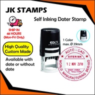 R-40  DATE COLOP NEW Printer Personalized Self-Inking Rubber Stamp Cop R-40 Dater ROUND COP BULAT TA