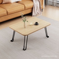 Solid wood foldable small table home living room tea table bay window small low table square table b