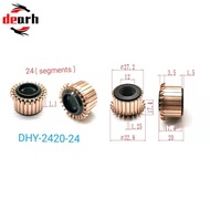 <Dearheart 0702> 1PCS 27.2 x12 x17.4（20）mm 24P Teeth Copper Hook Type Electrical Motor Commutator
