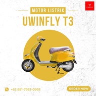 Motor Listrik Model Vespa (T3)/Uwinfly T3/Kuning/Dijamin Ori