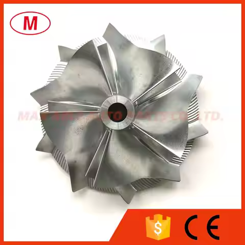 RHX6 Performance Race Turbo Billet Compressor Wheel 58.93/77.98mm 5+5 Blades Turbocharger Aluminum 2