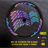 ZIPP Hologram Rim Decals Sticker for RB and MTB