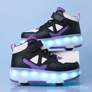 Children’s 4 Wheels Luminous Glowing Sneakers Led Light Roller Skate Shoes Kids Led Shoes Boys Girls