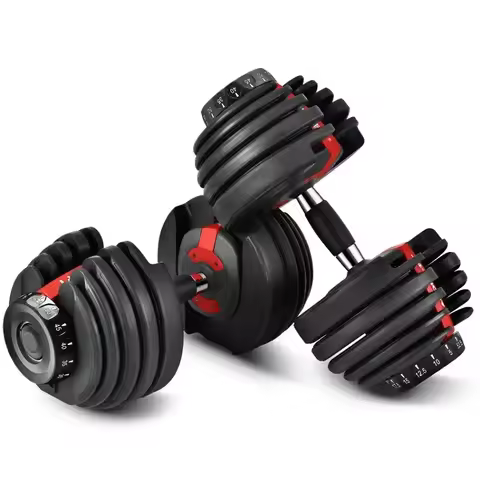In Stock Fitness Free Weights Barbell Dumbbells 24KG 52.5LB Gym Equipment Adjustable Dumbbell Set Fo