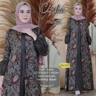 gamis batik kombinasi polos gamis wanita terbaru gamis muslimah -