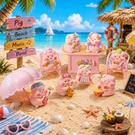 8pcs Beach Music Party Piglet 3D Resin Charms for DIY(7-288)