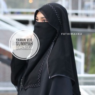 Niqab Veil Sumayah/niqab Yaman Veil chiffon silky beads