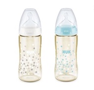 NUK - 0-6個月PCH+300ML寬口ppsu奶瓶/矽膠奶嘴中孔--藍色