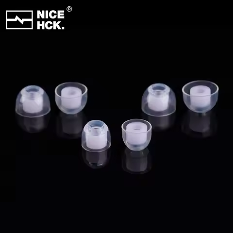 NICEHCK P03 Ear Tips S/M/L Transparent Liquid Silicone Universal Replacement Eartips Noise Reduction
