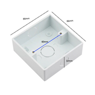 86 Type Wall Surface Mounted Open-Type Bottom Box Junction Box  86*86*32mm  Wall Mounted PVC Junctio