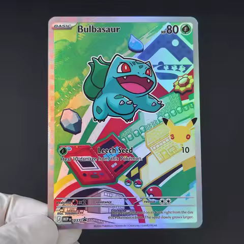 9PCS/Proxy TCG Pokemon MEP Collection Card English Base Set Holo Series Bulbasaur Charmander Squirtl