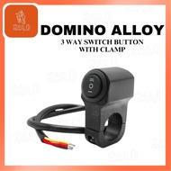 [HALO MOTOR] DOMINO MINI DRIVING LIGHT 3 WAY SWITCH WITH CLAMP