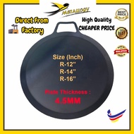 Metallogy Thick (4.5MM) Round Hot Metal Plate Pan Kuali Leper Bulat Ketayap/ Roti Canai/ Roti Jala /