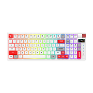 WIRELESS KEYBOARD (คีย์บอร์ดไร้สาย) FANTECH MK918 ATOM PRO97 WHITE,BLUE SWITCH