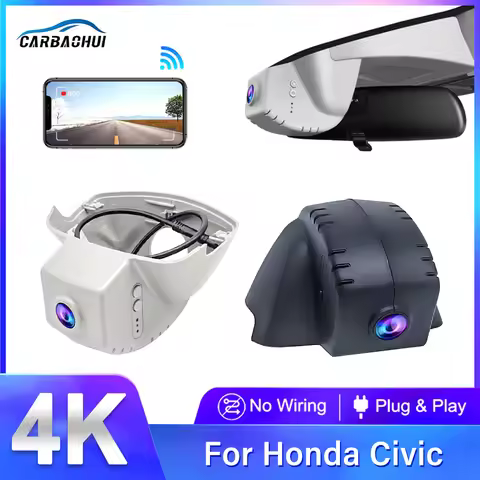 Plug and Play Dash Cam 4K UHD 2160P Car Video Recorder DVR Night Vision for Honda Civic Type R 11 Mk