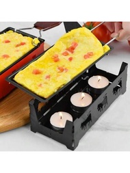 瑞士芝士raclette烤肉套裝,附有不沾raclette烤盤和蠟燭座,適用於奶油芝士