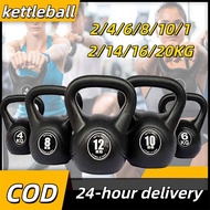 Black Kettlebell 6kg-20kg Home Gym Workout Weight Training Equipment PVC Coated Durable Design