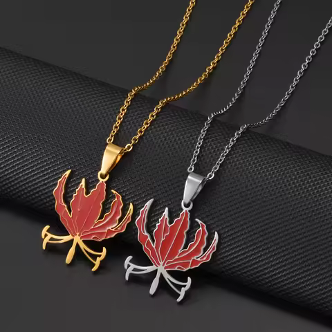 1Piece Tamil Glorisia Flower Gloriosa Flame Lily Africa Sikhs Pendant Neckalces For Woman #560262