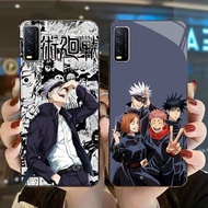 DJ-48 The spell returns to Gojo Satoru Casing GLASS soft frame black VIVO Y03 S1 Y30 Y50 V50 Y20 Y20