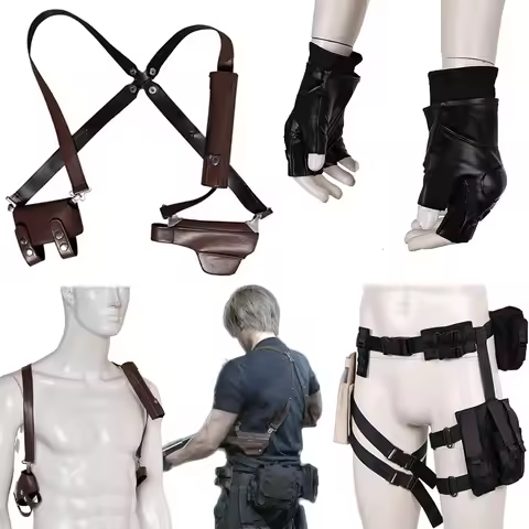 Fantasia Leon Tactical Harness Belt Biohazard Game Hazard Bio Re Cosplay Costume Accessories Men Hal