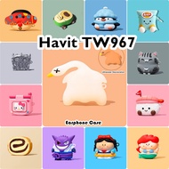 【Hot sale】For Havit TW967 Casing Case Soft Silicone Earphone Case Cartoon Innovative NO.4