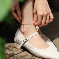 Pearls 316L醫療鋼鍍18k金 天然淡水珍珠腳鍊