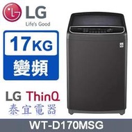 【本月特價】LG 樂金 WT-D170MSG 17KG 變頻洗衣機【另有NA-V170NMS】
