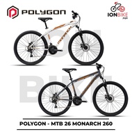 Sepeda MTB 26 Inch Polygon Monarch 260 Terbaru Frame Alloy Ringan Gunung Murah Olahraga Cascade Prem