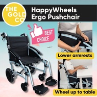 HappyWheels Lightweight Ergonomic Pushchair Wheelchair for Elderly/Seniors
