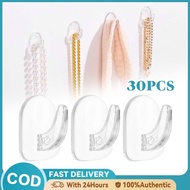 30pcs Mini Wall Adhesive Hook Transparent No-Drill Strong Hooks For Kitchen Bathroom Accessories Hoo