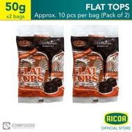 RICOA Flat Tops Milk Chocolate 50g (10s) - Pack of 2