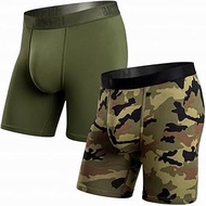 Men's Classic Icon 3-D Pouch Boxer Briefs - Breathable, Anti-Chafing, Ultra-soft, No-Roll Waistband,