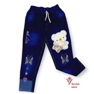 Girls' Jeans 1-12 Years Butterfly Doll Variation Girls' Long Jeans/ Girls' Jeans/ Girls' Long Jeans/