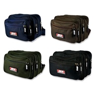 GIVI Unisex Canvas Waist Bag DEBE 6 Layers Zipper帆布腰包Debe Pouch Bag Waist Bag Men Casual Canvas Cotton Cross Body Bag